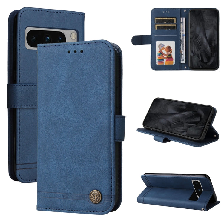 Skin Feel Life Tree Metal Button Leather Phone Case, For Google Pixel 11 Pro XL, For Google Pixel 11 / Pixel 11 Pro, For Google Pixel 10a, For Google Pixel 9a, For Google Pixel 9 Pro, For Google Pixel 9, For Google Pixel 8a, For Google Pixel 8 Pro     ...