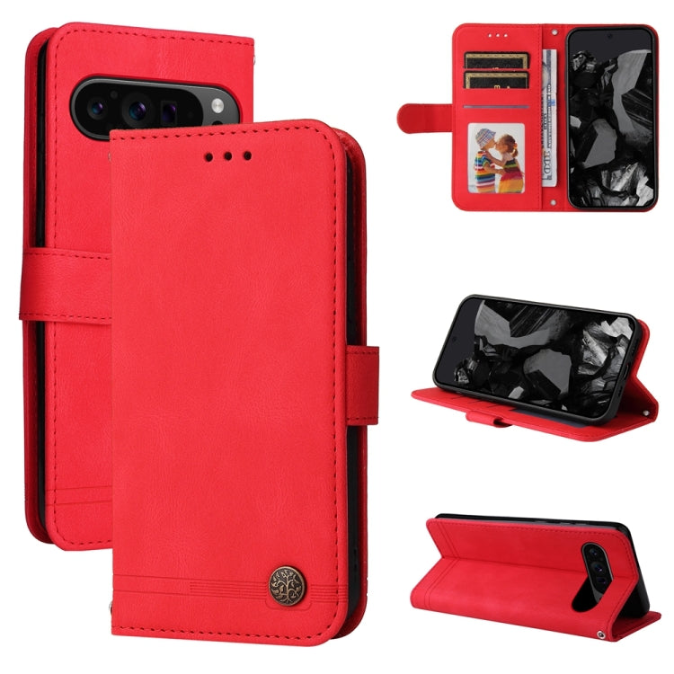 Skin Feel Life Tree Metal Button Leather Phone Case, For Google Pixel 11 Pro XL, For Google Pixel 11 / Pixel 11 Pro, For Google Pixel 10a, For Google Pixel 9a, For Google Pixel 9 Pro, For Google Pixel 9, For Google Pixel 8a, For Google Pixel 8 Pro     ...