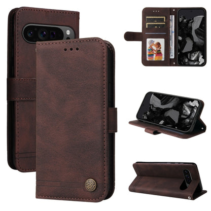Skin Feel Life Tree Metal Button Leather Phone Case, For Google Pixel 11 Pro XL, For Google Pixel 11 / Pixel 11 Pro, For Google Pixel 10a, For Google Pixel 9a, For Google Pixel 9 Pro, For Google Pixel 9, For Google Pixel 8a, For Google Pixel 8 Pro     ...