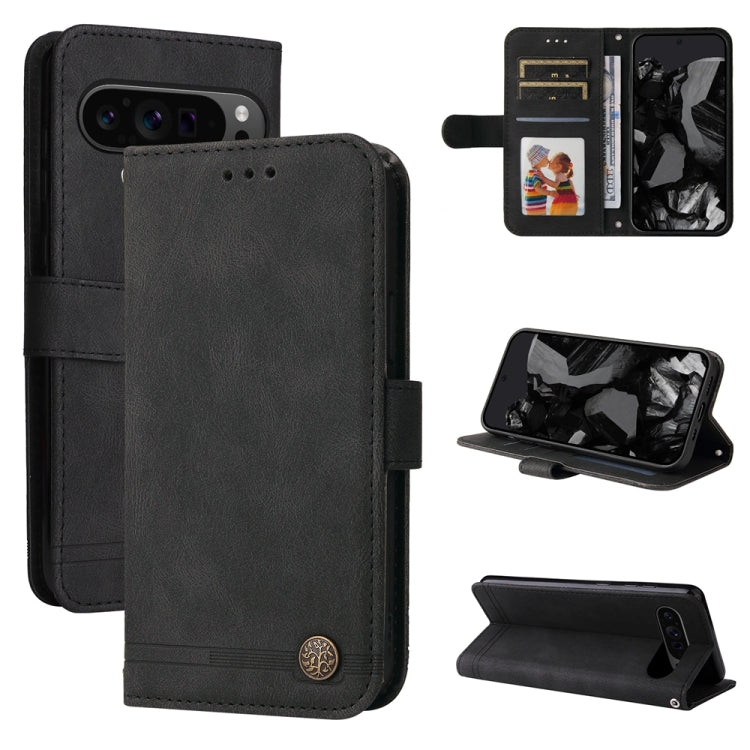 Skin Feel Life Tree Metal Button Leather Phone Case, For Google Pixel 11 Pro XL, For Google Pixel 11 / Pixel 11 Pro, For Google Pixel 10a, For Google Pixel 9a, For Google Pixel 9 Pro, For Google Pixel 9, For Google Pixel 8a, For Google Pixel 8 Pro     ...