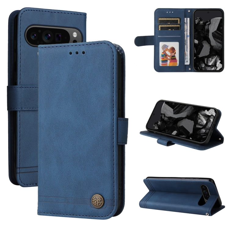 Skin Feel Life Tree Metal Button Leather Phone Case, For Google Pixel 11 Pro XL, For Google Pixel 11 / Pixel 11 Pro, For Google Pixel 10a, For Google Pixel 9a, For Google Pixel 9 Pro, For Google Pixel 9, For Google Pixel 8a, For Google Pixel 8 Pro     ...