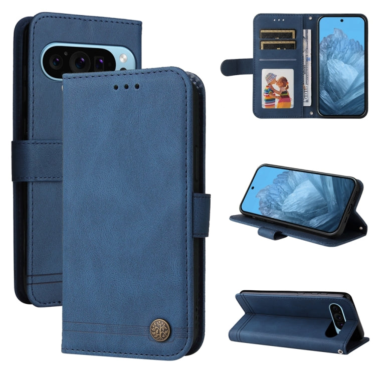 Skin Feel Life Tree Metal Button Leather Phone Case, For Google Pixel 11 Pro XL, For Google Pixel 11 / Pixel 11 Pro, For Google Pixel 10a, For Google Pixel 9a, For Google Pixel 9 Pro, For Google Pixel 9, For Google Pixel 8a, For Google Pixel 8 Pro     ...