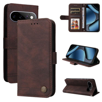 Skin Feel Life Tree Metal Button Leather Phone Case, For Google Pixel 11 Pro XL, For Google Pixel 11 / Pixel 11 Pro, For Google Pixel 10a, For Google Pixel 9a, For Google Pixel 9 Pro, For Google Pixel 9, For Google Pixel 8a, For Google Pixel 8 Pro     ...