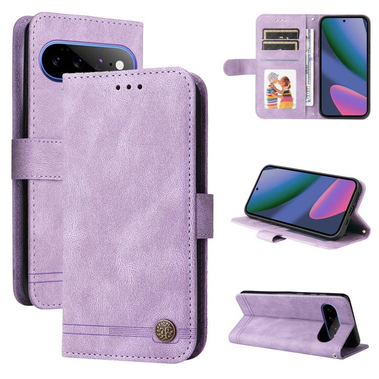 Skin Feel Life Tree Metal Button Leather Phone Case, For Google Pixel 11 Pro XL, For Google Pixel 11 / Pixel 11 Pro, For Google Pixel 10a, For Google Pixel 9a, For Google Pixel 9 Pro, For Google Pixel 9, For Google Pixel 8a, For Google Pixel 8 Pro     ...