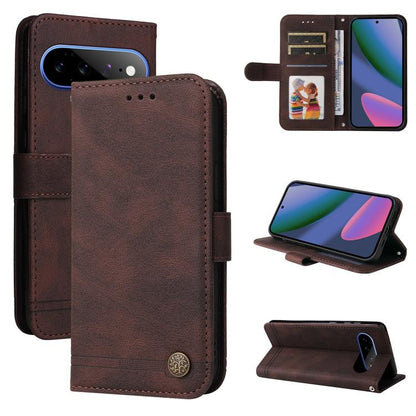 Skin Feel Life Tree Metal Button Leather Phone Case, For Google Pixel 11 Pro XL, For Google Pixel 11 / Pixel 11 Pro, For Google Pixel 10a, For Google Pixel 9a, For Google Pixel 9 Pro, For Google Pixel 9, For Google Pixel 8a, For Google Pixel 8 Pro     ...