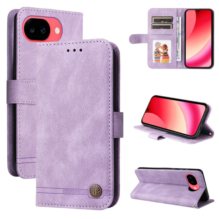 Skin Feel Life Tree Metal Button Leather Phone Case, For Google Pixel 11a, For Google Pixel 11 Pro XL, For Google Pixel 11 / Pixel 11 Pro, For Google Pixel 10a, For Google Pixel 9a, For Google Pixel 9 Pro, For Google Pixel 9, For Google Pixel 8a       ...