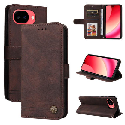 Skin Feel Life Tree Metal Button Leather Phone Case, For Google Pixel 11a, For Google Pixel 11 Pro XL, For Google Pixel 11 / Pixel 11 Pro, For Google Pixel 10a, For Google Pixel 9a, For Google Pixel 9 Pro, For Google Pixel 9, For Google Pixel 8a       ...