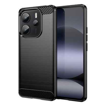Carbon Fiber Brushed Texture TPU Phone Case, For Redmi A5 4G 173.3mm EU, For Redmi A5 4G 171.7mm / Poco C71, For Redmi Note 14 4G 164.84mm, For Redmi Turbo 4, For Redmi Note 14 4G 163.25mm, For Redmi Note 14 5G, For Redmi Note 14 Pro+ 5G���������������...