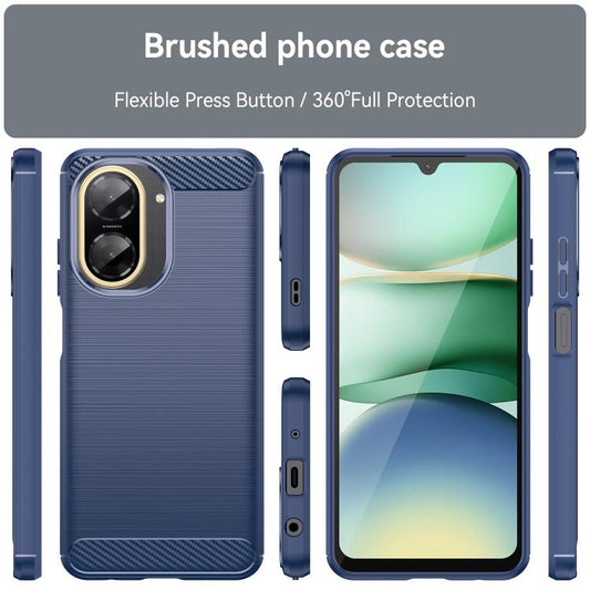 Carbon Fiber Brushed Texture TPU Phone Case, For Redmi A5 4G 173.3mm EU, For Redmi A5 4G 171.7mm / Poco C71, For Redmi Note 14 4G 164.84mm, For Redmi Turbo 4, For Redmi Note 14 4G 163.25mm, For Redmi Note 14 5G, For Redmi Note 14 Pro+ 5G���������������...