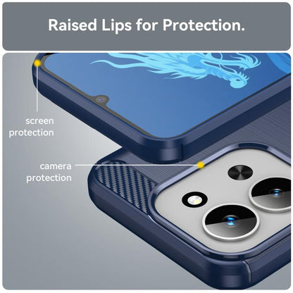 Carbon Fiber Brushed Texture TPU Phone Case