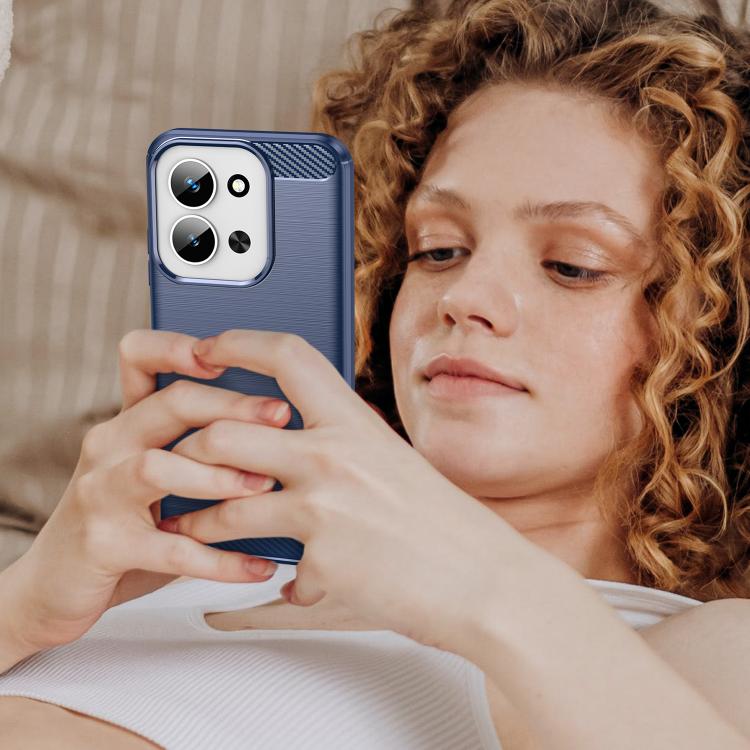 Carbon Fiber Brushed Texture TPU Phone Case