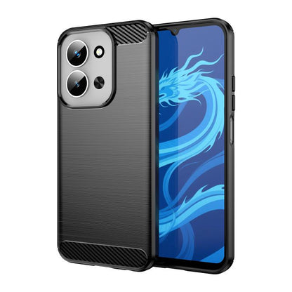 Coque de téléphone en TPU texture brossée fibre de carbone, pour Redmi A7 Pro 171mm / Poco C85x 5G, pour Redmi R70m 5G, pour Redmi R70 5G, pour Redmi 15a 5G, pour Redmi Turbo 5 Max / Poco X8 Pro Max, pour Redmi Turbo 5 5G / Poco X8 Pro 5G