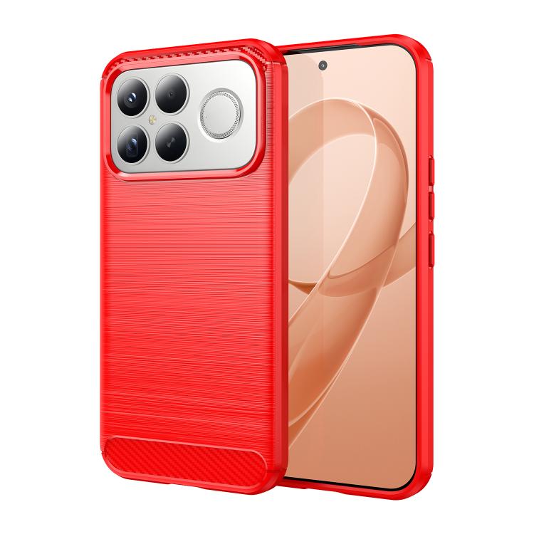 Coque de téléphone en TPU texture brossée fibre de carbone, pour Redmi A7 Pro 171mm / Poco C85x 5G, pour Redmi R70m 5G, pour Redmi R70 5G, pour Redmi 15a 5G, pour Redmi Turbo 5 Max / Poco X8 Pro Max, pour Redmi Turbo 5 5G / Poco X8 Pro 5G
