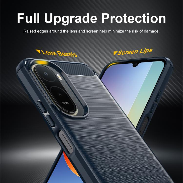 Carbon Fiber Brushed Texture TPU Phone Case, For Redmi A7 Pro 171mm / Poco C85x 5G, For Redmi R70m 5G, For Redmi R70 5G, For Redmi 15a 5G, For Redmi Turbo 5 Max / Poco X8 Pro Max, For Redmi Turbo 5 5G / Poco X8 Pro 5G                                   ...