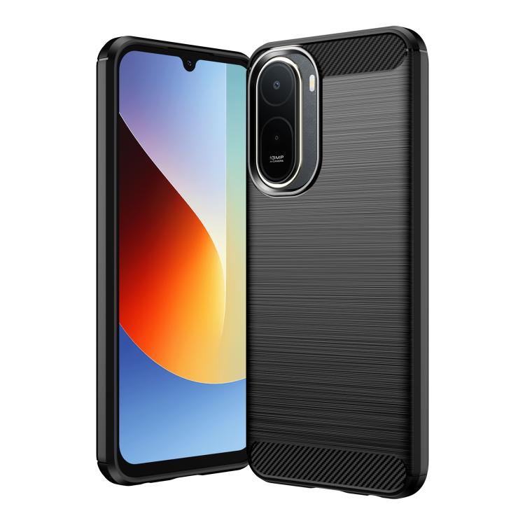 Carbon Fiber Brushed Texture TPU Phone Case, For Redmi Note 17 5G / 4G Global 171mm, For Redmi A7 Pro 171mm / Poco C85x 5G, For Redmi R70m 5G, For Redmi R70 5G, For Redmi 15a 5G, For Redmi Turbo 5 Max / Poco X8 Pro Max                                  ...