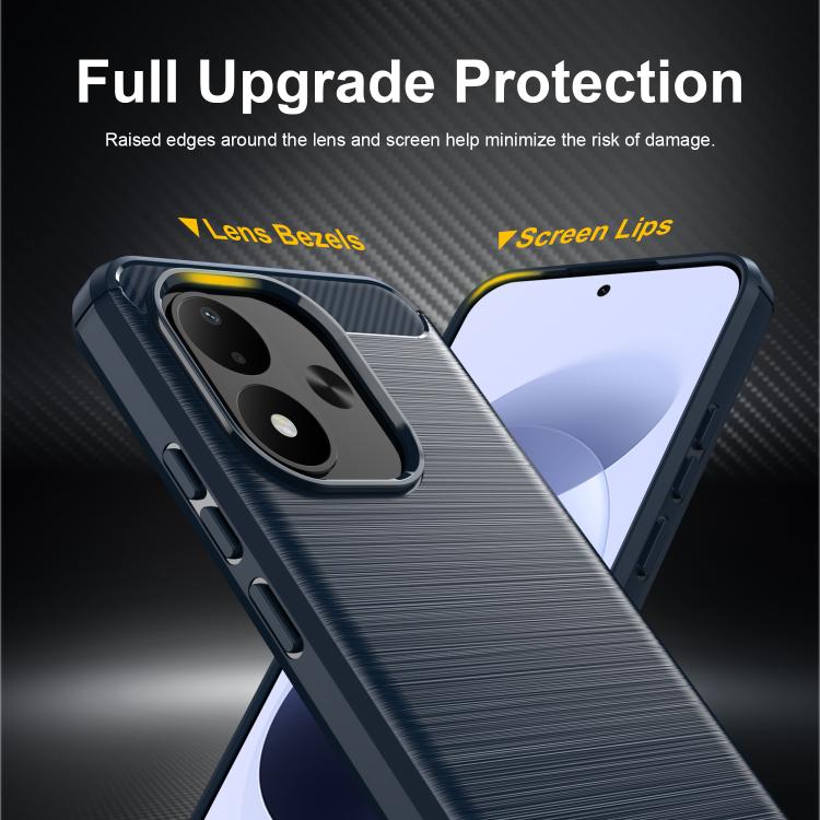 Carbon Fiber Brushed Texture TPU Phone Case, For Redmi Note 17 5G / 4G Global 171mm, For Redmi A7 Pro 171mm / Poco C85x 5G, For Redmi R70m 5G, For Redmi R70 5G, For Redmi 15a 5G, For Redmi Turbo 5 Max / Poco X8 Pro Max                                  ...