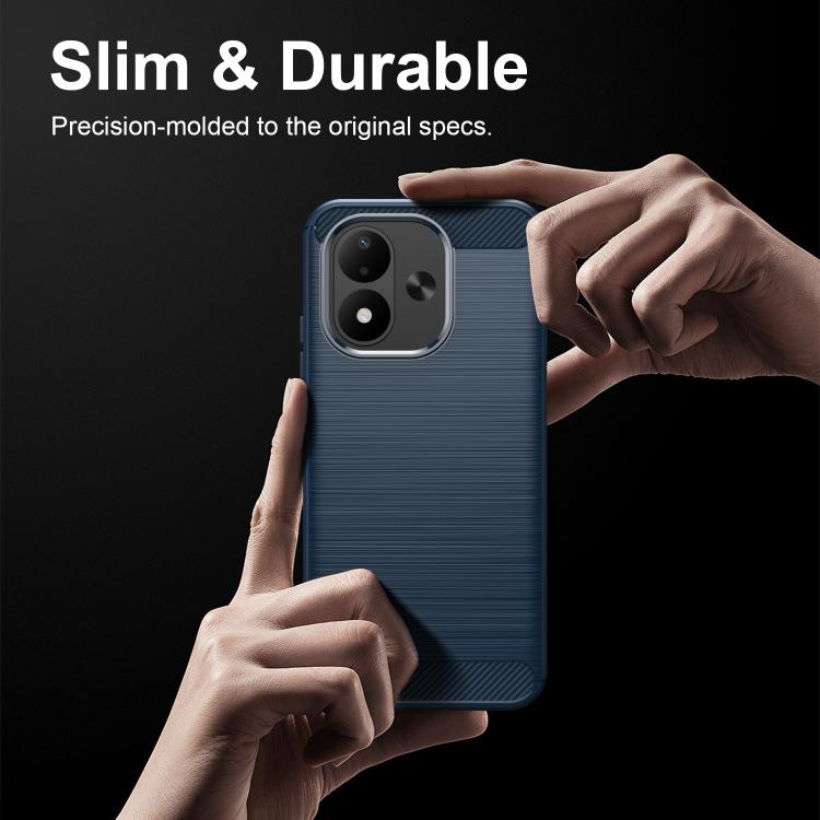 Carbon Fiber Brushed Texture TPU Phone Case, For Redmi Note 17 5G / 4G Global 171mm, For Redmi A7 Pro 171mm / Poco C85x 5G, For Redmi R70m 5G, For Redmi R70 5G, For Redmi 15a 5G, For Redmi Turbo 5 Max / Poco X8 Pro Max                                  ...