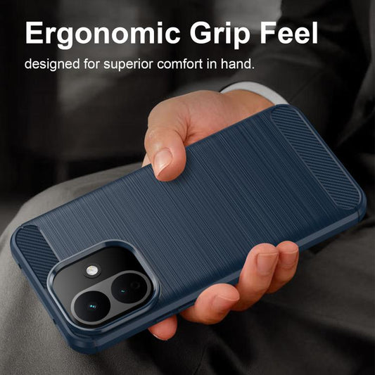 Coque de téléphone en TPU texture brossée fibre de carbone, pour Redmi A7 Pro 171mm / Poco C85x 5G, pour Redmi R70m 5G, pour Redmi R70 5G, pour Redmi 15a 5G, pour Redmi Turbo 5 Max / Poco X8 Pro Max, pour Redmi Turbo 5 5G / Poco X8 Pro 5G