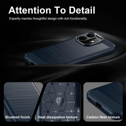Coque de téléphone en TPU texture brossée fibre de carbone, pour Redmi A7 Pro 171mm / Poco C85x 5G, pour Redmi R70m 5G, pour Redmi R70 5G, pour Redmi 15a 5G, pour Redmi Turbo 5 Max / Poco X8 Pro Max, pour Redmi Turbo 5 5G / Poco X8 Pro 5G