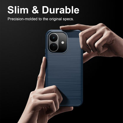 Coque de téléphone en TPU texture brossée fibre de carbone, pour Redmi A7 Pro 171mm / Poco C85x 5G, pour Redmi R70m 5G, pour Redmi R70 5G, pour Redmi 15a 5G, pour Redmi Turbo 5 Max / Poco X8 Pro Max, pour Redmi Turbo 5 5G / Poco X8 Pro 5G