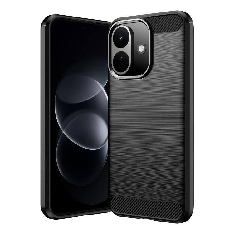 Coque de téléphone en TPU texture brossée fibre de carbone, pour Redmi A7 Pro 171mm / Poco C85x 5G, pour Redmi R70m 5G, pour Redmi R70 5G, pour Redmi 15a 5G, pour Redmi Turbo 5 Max / Poco X8 Pro Max, pour Redmi Turbo 5 5G / Poco X8 Pro 5G