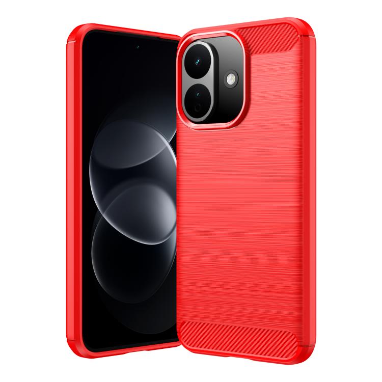 Coque de téléphone en TPU texture brossée fibre de carbone, pour Redmi A7 Pro 171mm / Poco C85x 5G, pour Redmi R70m 5G, pour Redmi R70 5G, pour Redmi 15a 5G, pour Redmi Turbo 5 Max / Poco X8 Pro Max, pour Redmi Turbo 5 5G / Poco X8 Pro 5G