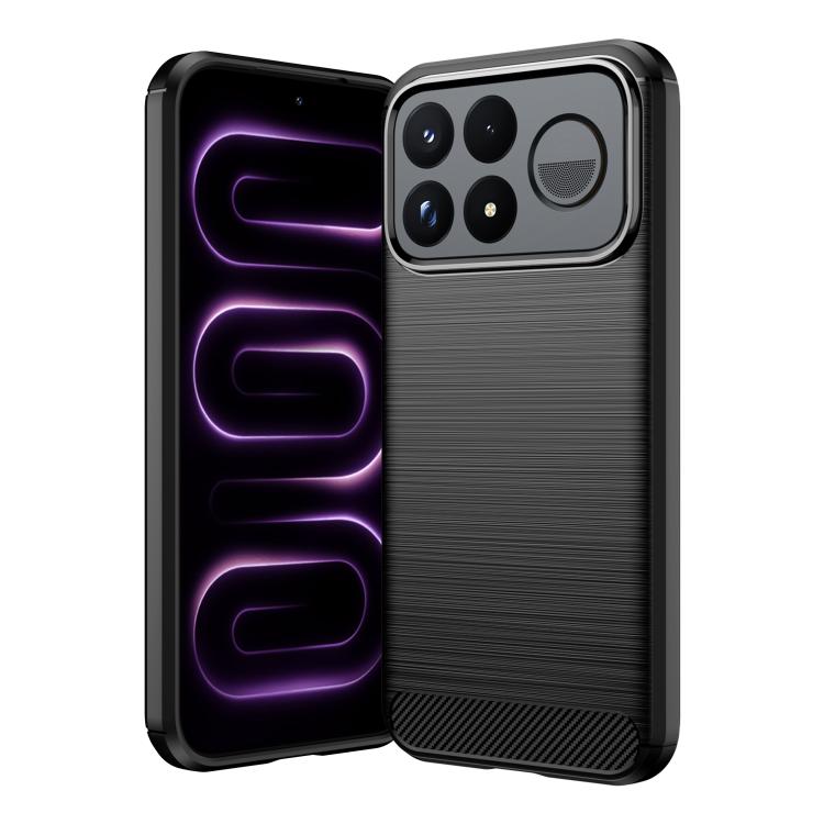 Carbon Fiber Brushed Texture TPU Phone Case, For Redmi Note 17 4G Global 169.7mm, For Redmi Note 17 Pro+ 5G Global 163.4mm, For Redmi Note 17 Pro 5G Global 163.5mm, For Redmi K100 Pro Max 5G, For Redmi 17 5G / 4G Global 170mm                           ...