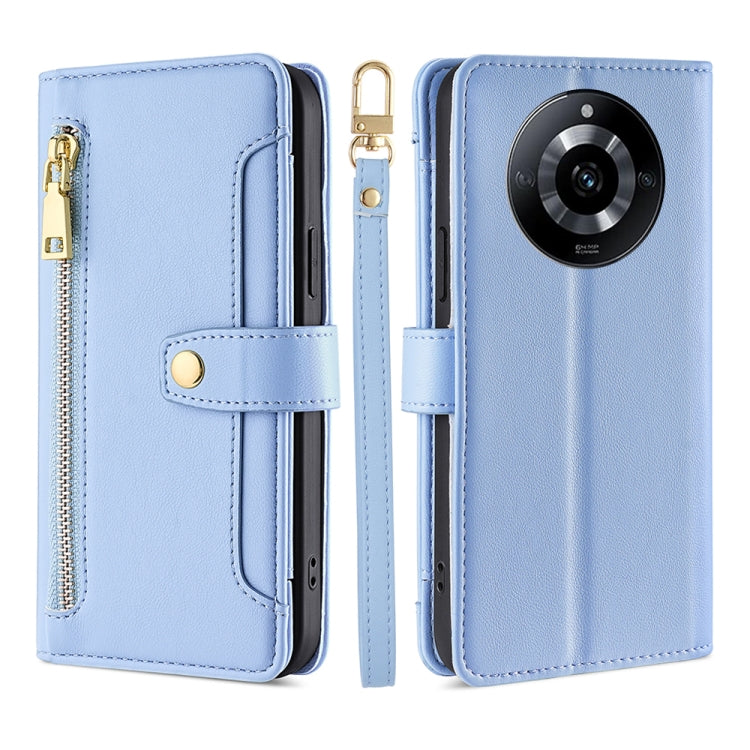 Sheep Texture Cross-body Zipper Wallet Leather Phone Case, For Realme 14 Pro 5G Global, For Realme C75 4G / 14x 5G Global, For Realme 13 Pro 5G, For Realme C61 4G, For Realme GT Neo6 SE, For Realme 12 5G, For Realme 12+ 5G, For Realme 12 Pro 5G        ...