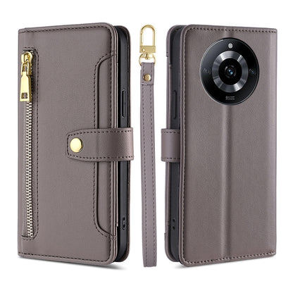 Sheep Texture Cross-body Zipper Wallet Leather Phone Case, For Realme 14 Pro 5G Global, For Realme C75 4G / 14x 5G Global, For Realme 13 Pro 5G, For Realme C61 4G, For Realme GT Neo6 SE, For Realme 12 5G, For Realme 12+ 5G, For Realme 12 Pro 5G        ...