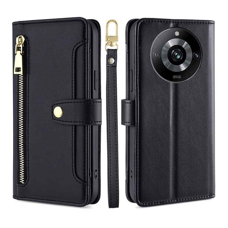 Sheep Texture Cross-body Zipper Wallet Leather Phone Case, For Realme 14 Pro 5G Global, For Realme C75 4G / 14x 5G Global, For Realme 13 Pro 5G, For Realme C61 4G, For Realme GT Neo6 SE, For Realme 12 5G, For Realme 12+ 5G, For Realme 12 Pro 5G        ...