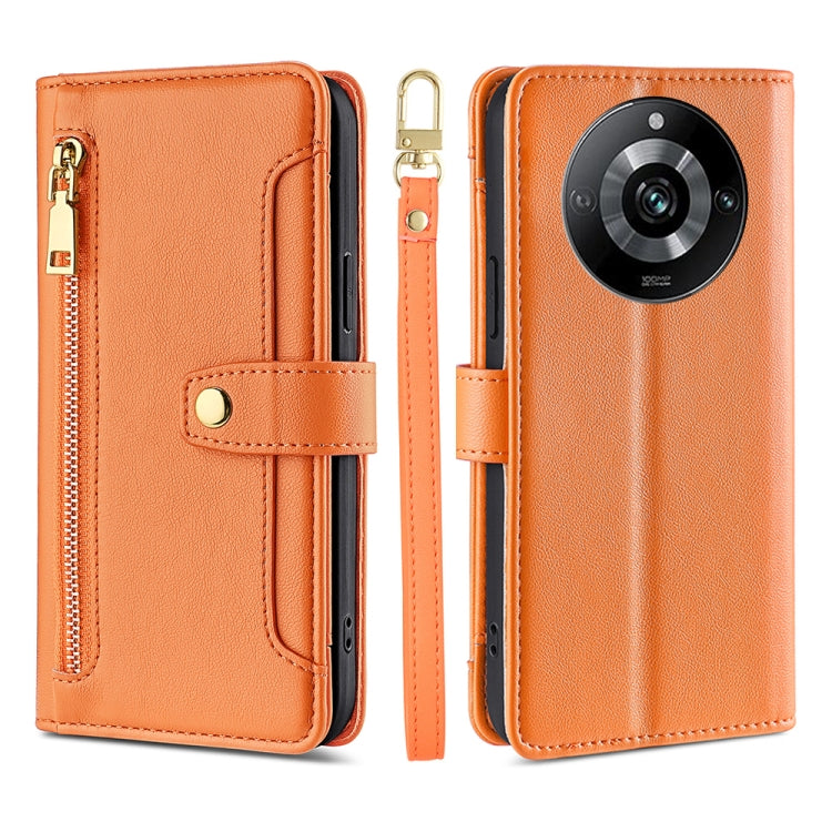 Sheep Texture Cross-body Zipper Wallet Leather Phone Case, For Realme 14 Pro 5G Global, For Realme C75 4G / 14x 5G Global, For Realme 13 Pro 5G, For Realme C61 4G, For Realme GT Neo6 SE, For Realme 12 5G, For Realme 12+ 5G, For Realme 12 Pro 5G        ...
