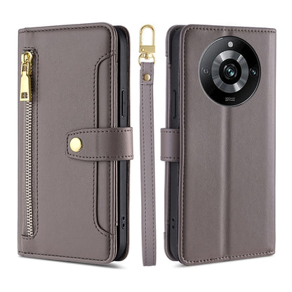 Sheep Texture Cross-body Zipper Wallet Leather Phone Case, For Realme 14 Pro 5G Global, For Realme C75 4G / 14x 5G Global, For Realme 13 Pro 5G, For Realme C61 4G, For Realme GT Neo6 SE, For Realme 12 5G, For Realme 12+ 5G, For Realme 12 Pro 5G        ...