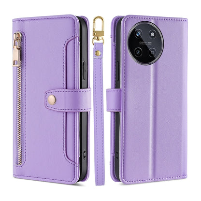 Sheep Texture Cross-body Zipper Wallet Leather Phone Case, For Realme 14 Pro 5G Global, For Realme C75 4G / 14x 5G Global, For Realme 13 Pro 5G, For Realme C61 4G, For Realme GT Neo6 SE, For Realme 12 5G, For Realme 12+ 5G, For Realme 12 Pro 5G        ...
