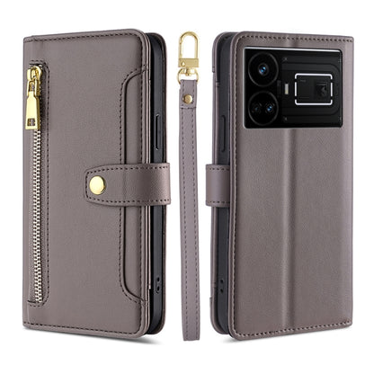 Sheep Texture Cross-body Zipper Wallet Leather Phone Case, For Realme 14 Pro 5G Global, For Realme C75 4G / 14x 5G Global, For Realme 13 Pro 5G, For Realme C61 4G, For Realme GT Neo6 SE, For Realme 12 5G, For Realme 12+ 5G, For Realme 12 Pro 5G        ...