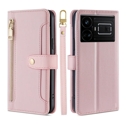 Sheep Texture Cross-body Zipper Wallet Leather Phone Case, For Realme 14 Pro 5G Global, For Realme C75 4G / 14x 5G Global, For Realme 13 Pro 5G, For Realme C61 4G, For Realme GT Neo6 SE, For Realme 12 5G, For Realme 12+ 5G, For Realme 12 Pro 5G        ...