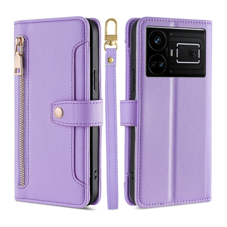 Sheep Texture Cross-body Zipper Wallet Leather Phone Case, For Realme 14 Pro 5G Global, For Realme C75 4G / 14x 5G Global, For Realme 13 Pro 5G, For Realme C61 4G, For Realme GT Neo6 SE, For Realme 12 5G, For Realme 12+ 5G, For Realme 12 Pro 5G        ...
