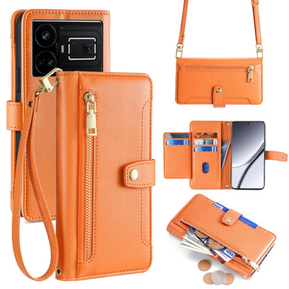 Sheep Texture Cross-body Zipper Wallet Leather Phone Case, For Realme 14 Pro 5G Global, For Realme C75 4G / 14x 5G Global, For Realme 13 Pro 5G, For Realme C61 4G, For Realme GT Neo6 SE, For Realme 12 5G, For Realme 12+ 5G, For Realme 12 Pro 5G        ...