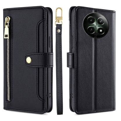 Sheep Texture Cross-body Zipper Wallet Leather Phone Case, For Realme 14 Pro 5G Global, For Realme C75 4G / 14x 5G Global, For Realme 13 Pro 5G, For Realme C61 4G, For Realme GT Neo6 SE, For Realme 12 5G, For Realme 12+ 5G, For Realme 12 Pro 5G        ...