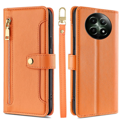 Sheep Texture Cross-body Zipper Wallet Leather Phone Case, For Realme 14 Pro 5G Global, For Realme C75 4G / 14x 5G Global, For Realme 13 Pro 5G, For Realme C61 4G, For Realme GT Neo6 SE, For Realme 12 5G, For Realme 12+ 5G, For Realme 12 Pro 5G        ...