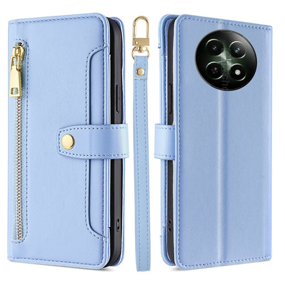 Sheep Texture Cross-body Zipper Wallet Leather Phone Case, For Realme 14 Pro 5G Global, For Realme C75 4G / 14x 5G Global, For Realme 13 Pro 5G, For Realme C61 4G, For Realme GT Neo6 SE, For Realme 12 5G, For Realme 12+ 5G, For Realme 12 Pro 5G        ...