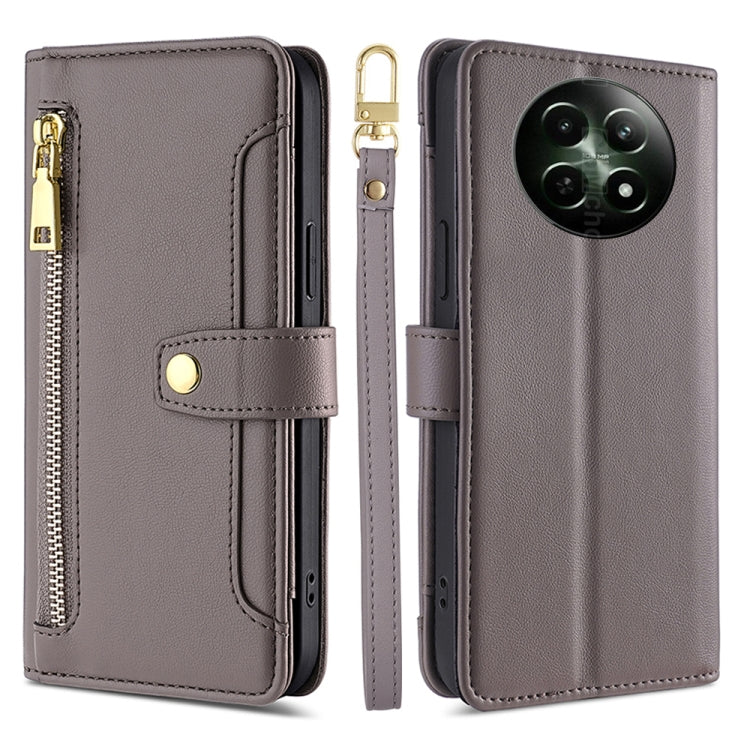 Sheep Texture Cross-body Zipper Wallet Leather Phone Case, For Realme 14 Pro 5G Global, For Realme C75 4G / 14x 5G Global, For Realme 13 Pro 5G, For Realme C61 4G, For Realme GT Neo6 SE, For Realme 12 5G, For Realme 12+ 5G, For Realme 12 Pro 5G        ...