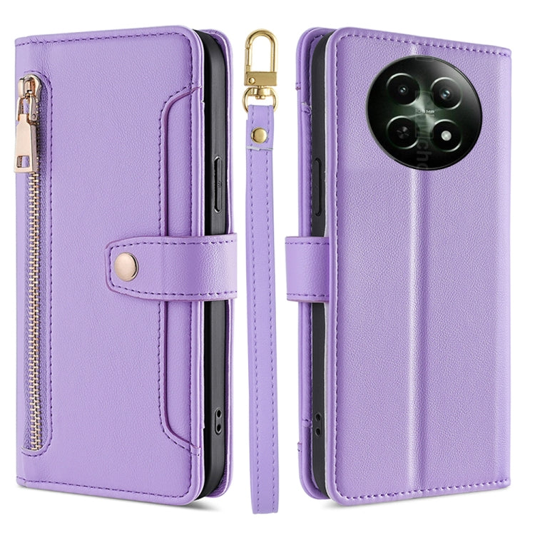 Sheep Texture Cross-body Zipper Wallet Leather Phone Case, For Realme 14 Pro 5G Global, For Realme C75 4G / 14x 5G Global, For Realme 13 Pro 5G, For Realme C61 4G, For Realme GT Neo6 SE, For Realme 12 5G, For Realme 12+ 5G, For Realme 12 Pro 5G        ...
