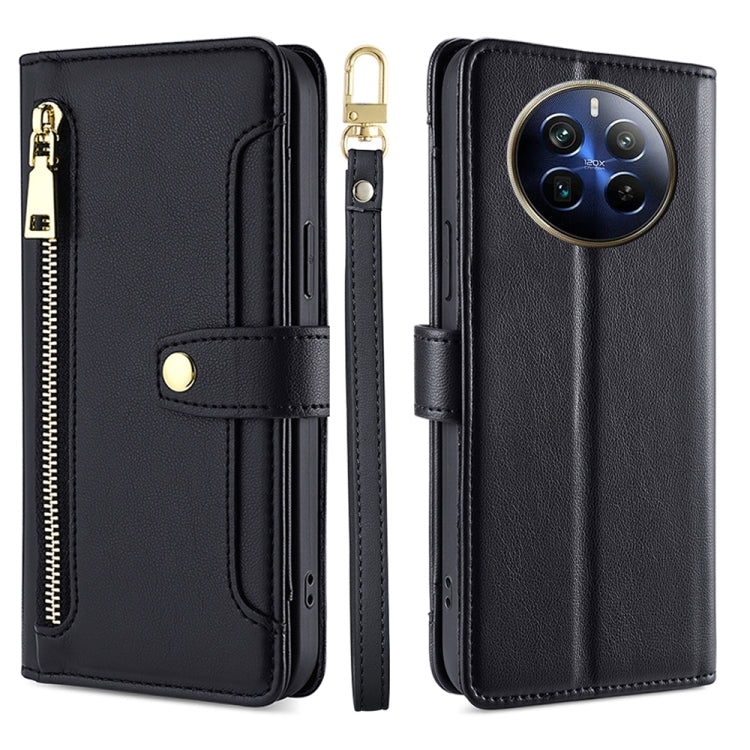 Sheep Texture Cross-body Zipper Wallet Leather Phone Case, For Realme 14 Pro 5G Global, For Realme C75 4G / 14x 5G Global, For Realme 13 Pro 5G, For Realme C61 4G, For Realme GT Neo6 SE, For Realme 12 5G, For Realme 12+ 5G, For Realme 12 Pro 5G        ...