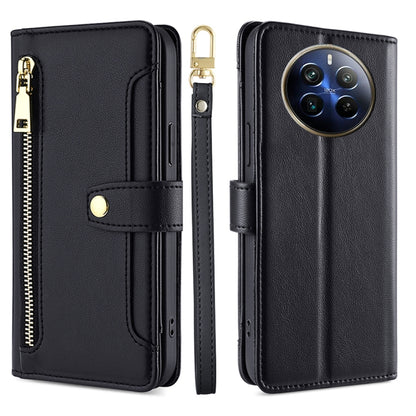 Sheep Texture Cross-body Zipper Wallet Leather Phone Case, For Realme 14 Pro 5G Global, For Realme C75 4G / 14x 5G Global, For Realme 13 Pro 5G, For Realme C61 4G, For Realme GT Neo6 SE, For Realme 12 5G, For Realme 12+ 5G, For Realme 12 Pro 5G        ...