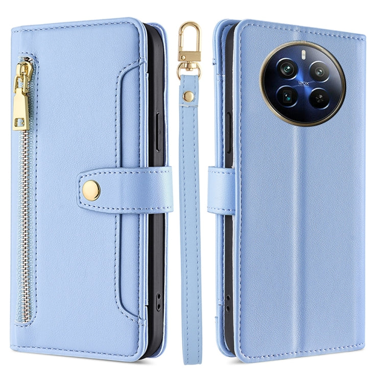 Sheep Texture Cross-body Zipper Wallet Leather Phone Case, For Realme 14 Pro 5G Global, For Realme C75 4G / 14x 5G Global, For Realme 13 Pro 5G, For Realme C61 4G, For Realme GT Neo6 SE, For Realme 12 5G, For Realme 12+ 5G, For Realme 12 Pro 5G        ...
