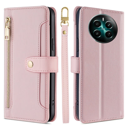 Sheep Texture Cross-body Zipper Wallet Leather Phone Case, For Realme 14 Pro 5G Global, For Realme C75 4G / 14x 5G Global, For Realme 13 Pro 5G, For Realme C61 4G, For Realme GT Neo6 SE, For Realme 12 5G, For Realme 12+ 5G, For Realme 12 Pro 5G        ...