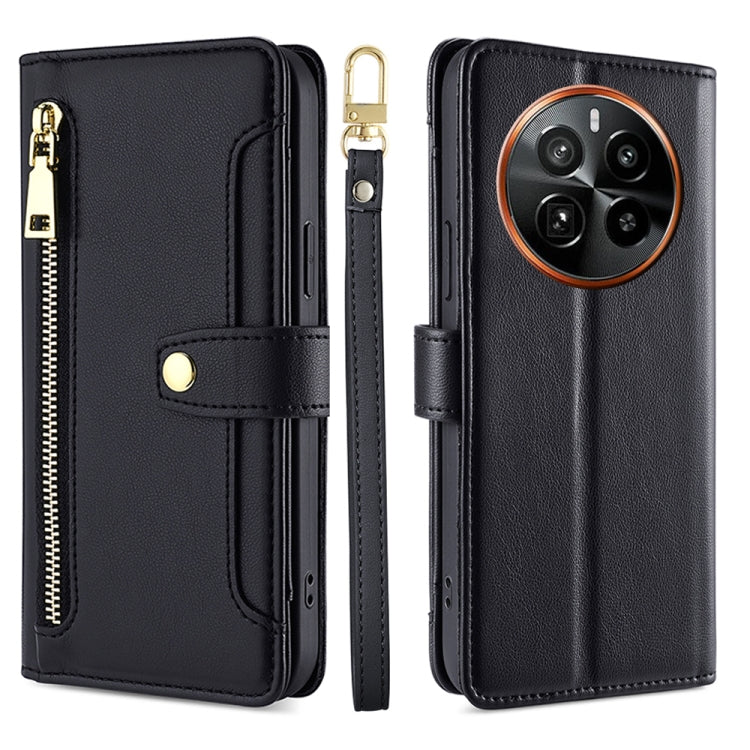Sheep Texture Cross-body Zipper Wallet Leather Phone Case, For Realme 14 Pro 5G Global, For Realme C75 4G / 14x 5G Global, For Realme 13 Pro 5G, For Realme C61 4G, For Realme GT Neo6 SE, For Realme 12 5G, For Realme 12+ 5G, For Realme 12 Pro 5G        ...