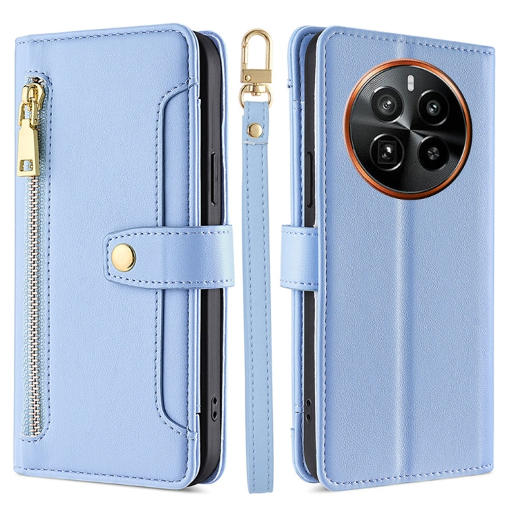 Sheep Texture Cross-body Zipper Wallet Leather Phone Case, For Realme 14 Pro 5G Global, For Realme C75 4G / 14x 5G Global, For Realme 13 Pro 5G, For Realme C61 4G, For Realme GT Neo6 SE, For Realme 12 5G, For Realme 12+ 5G, For Realme 12 Pro 5G        ...