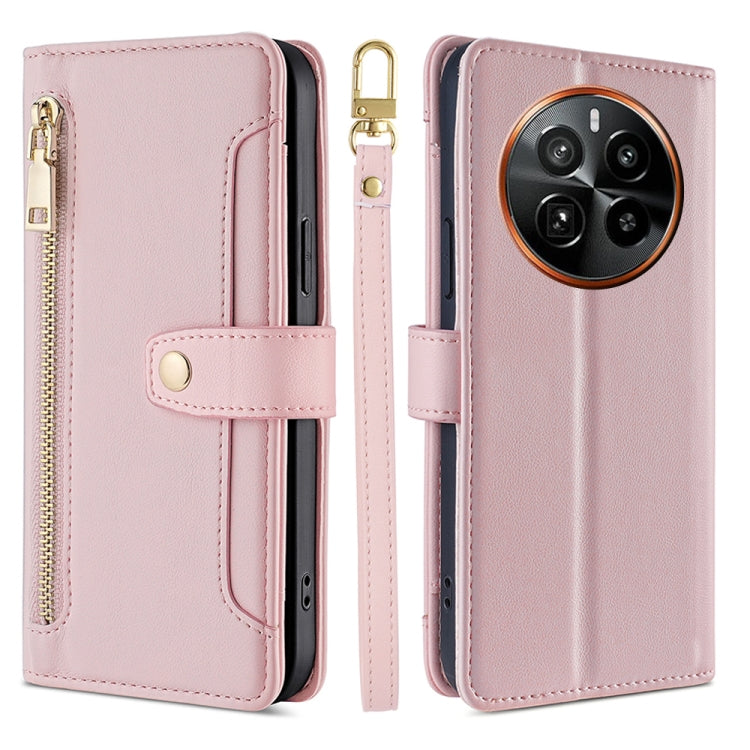 Sheep Texture Cross-body Zipper Wallet Leather Phone Case, For Realme 14 Pro 5G Global, For Realme C75 4G / 14x 5G Global, For Realme 13 Pro 5G, For Realme C61 4G, For Realme GT Neo6 SE, For Realme 12 5G, For Realme 12+ 5G, For Realme 12 Pro 5G        ...