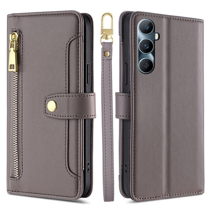 Sheep Texture Cross-body Zipper Wallet Leather Phone Case, For Realme 14 Pro 5G Global, For Realme C75 4G / 14x 5G Global, For Realme 13 Pro 5G, For Realme C61 4G, For Realme GT Neo6 SE, For Realme 12 5G, For Realme 12+ 5G, For Realme 12 Pro 5G        ...